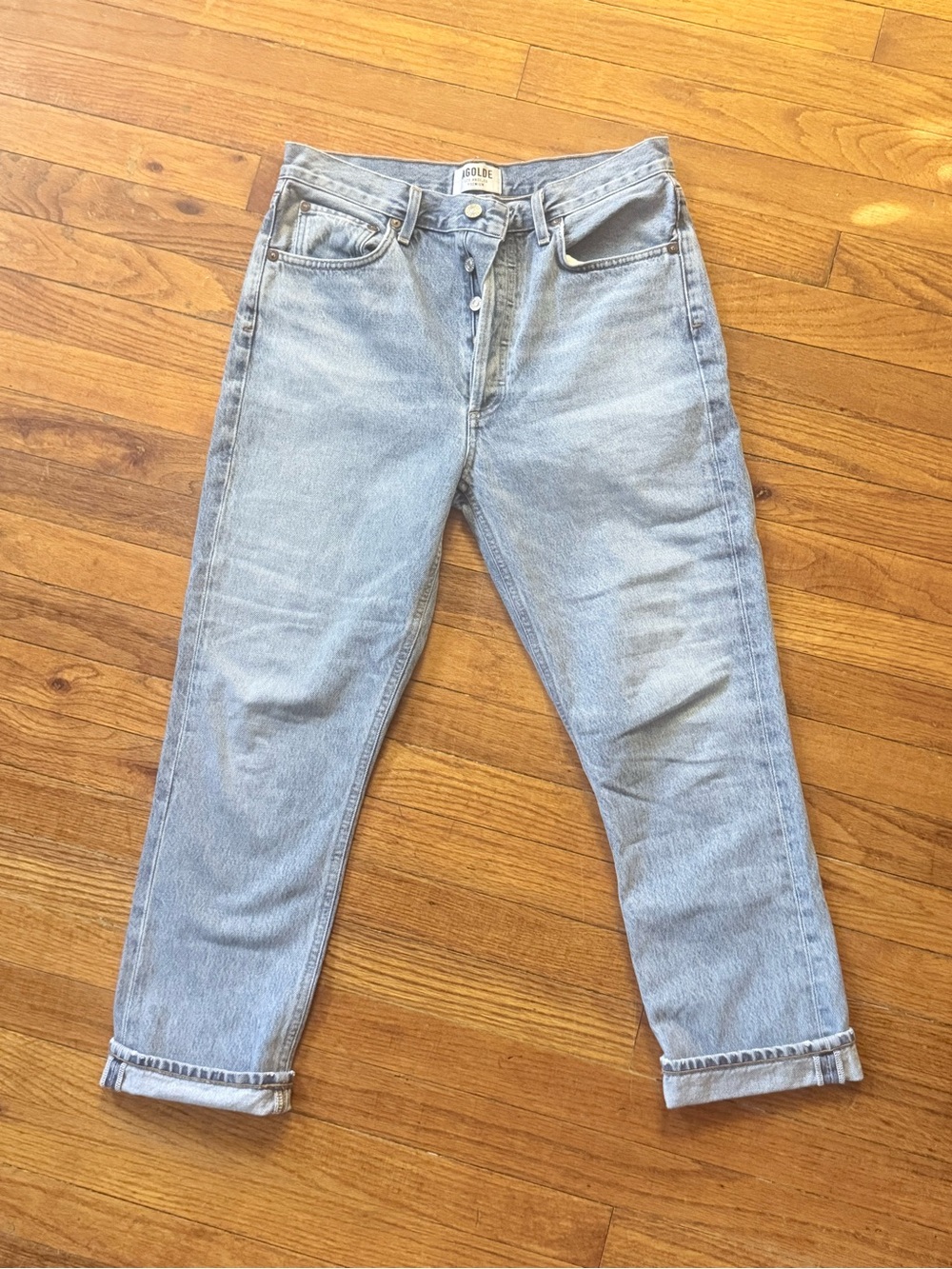 Agolde Light Blue High-Rise Relaxed Jeans
